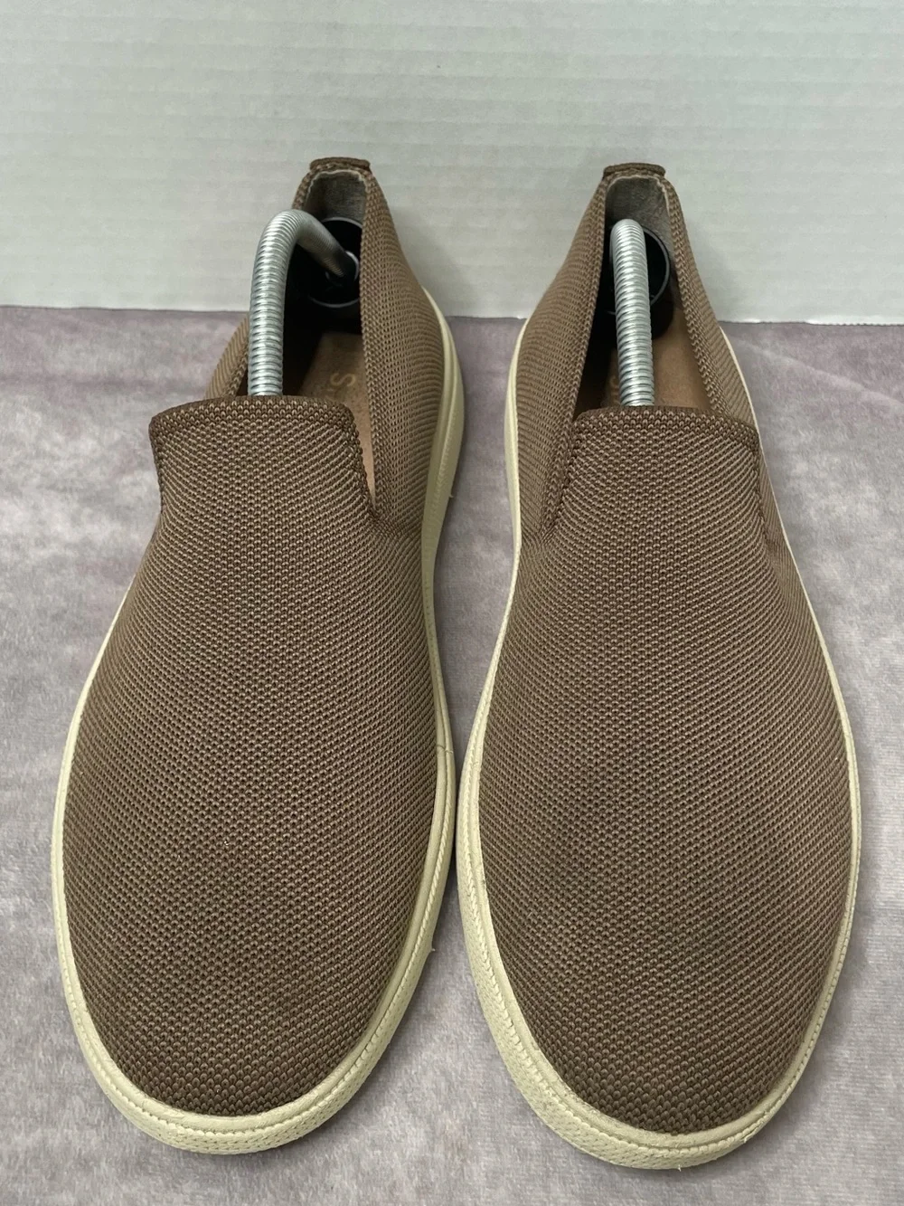 Rothy's The Original Slip On Sneaker Mens Size 10.5 Brown Knit Shoe Casual
